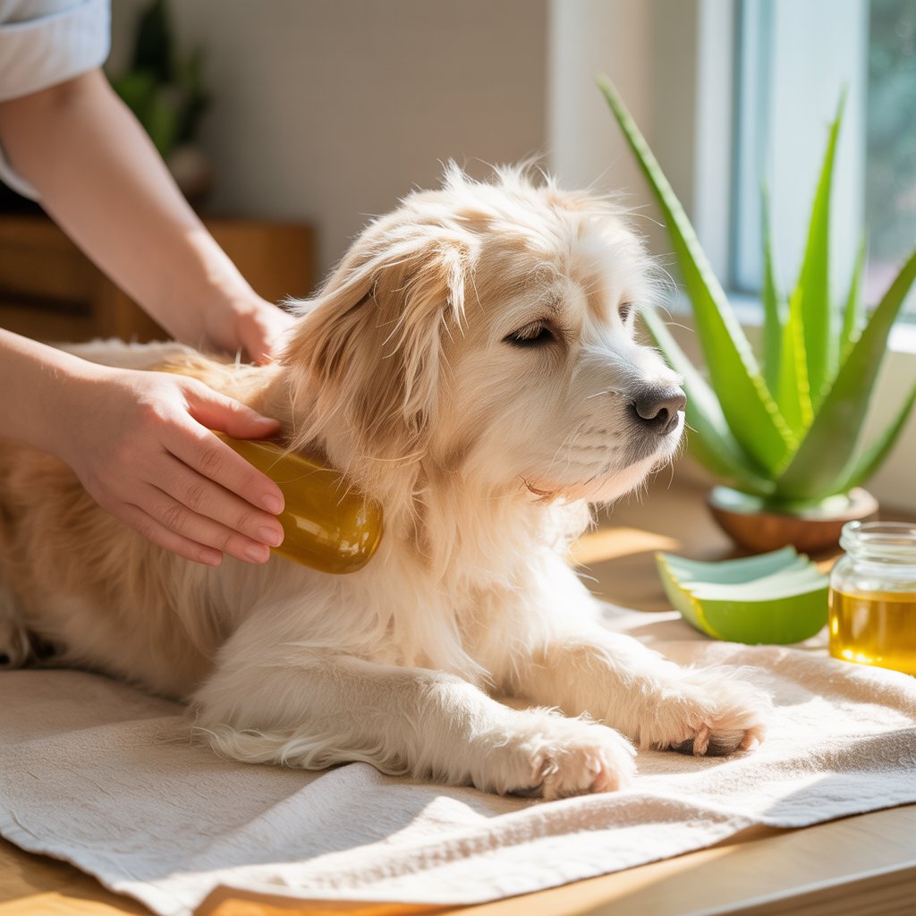 Luxury mansion with Aloe Vera Gel product displayed in foreground, highlighting natural wellness and premium lifestyle.