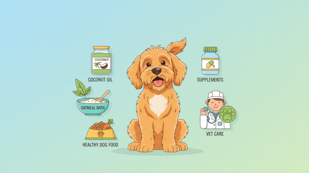 Dog health image showing skin, food, and environmental allergies in dogs