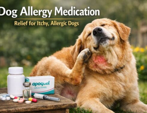 Dog allergy medication can help reduce itching, redness, and skin irritation caused by allergic reactions.