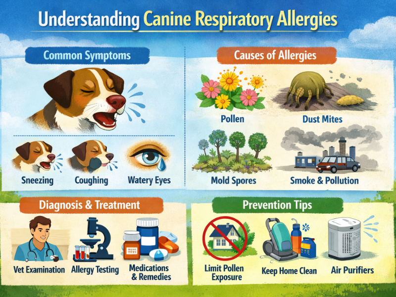 Respiratory Allergies in Dogs: Signs, Triggers & Treatment