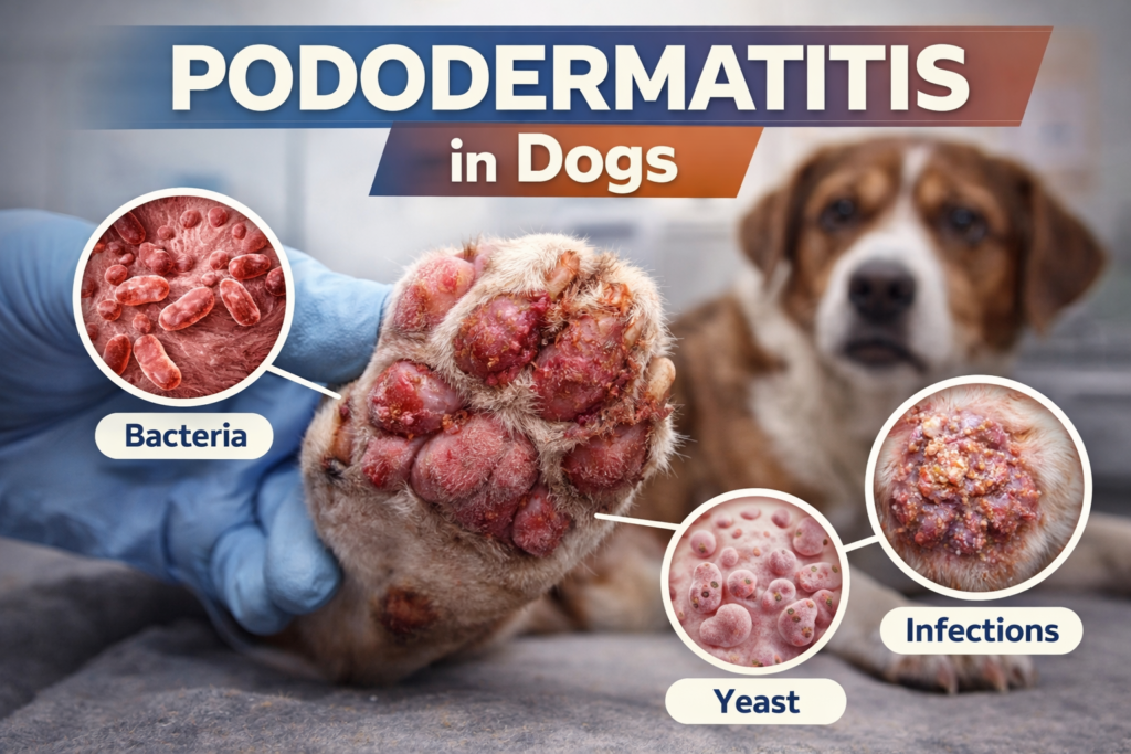 Pododermatitis in Dogs 2026: Causes, Types & Treatment