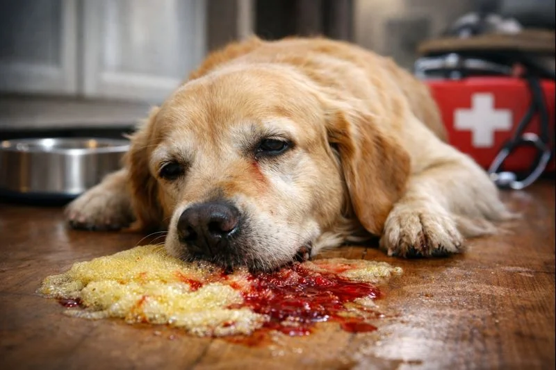 Dog Throwing Up Yellow Foam and Blood: Emergency Guide